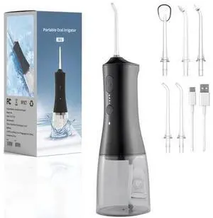2000mAh Water Flosser Cordless Portable Oral Irrigator IPX7 W/6 Jet Tips
