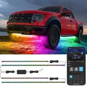 Govee Underglow Car Lights, 4pcs RGBIC Smart LED Lights for Cars with 16 Mill...
