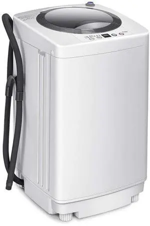 ARLIME 1.2 Cu.ft Portable Washing Machine Full-Automatic,8 lbs Capacity Laundry Machine W/Drain Pump, Ideal Compact Single Tub Clothes Washer & Spinner for RV, Dorm, Apartment Living