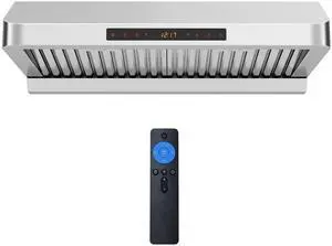 ARLIME 30 Inch Under Cabinet Range Hood, 900 CFM Kitchen Stove Vent w/Oil Collector, 4 Fan Speeds, Dimmable LED, 15 min Timer, Gesture/Touch/Remote Control & Dishwasher-Safe Baffle Filters