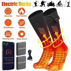 Washable Electric Heated Socks Rechargeable Battery Men Women Winter Foot Warmer