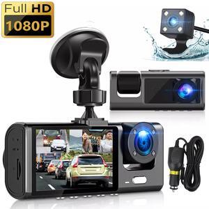 FHD 1080P Dash Camera Car DVR Front/Rear/Inside Recorder G-sensor Night Vision