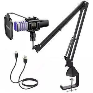 TONOR USB Gaming Microphone, RGB Streaming Microfono Set