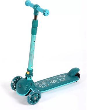 Kids Scooter 3 Wheel Adjustable Height T-bar Glider For Toddler Kids Aged 3-10
