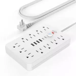 Power Strip Surge Protector with 11 Outlets 4 USB and 2 USB C Ports White