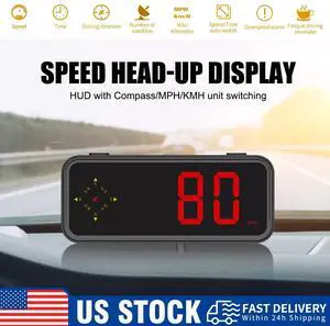 Mini Speedometer GPS Car HUD Head Up Display LED Digital MPH/KMH Universal 2024