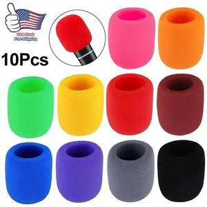 10x Colorful Handheld Microphone Windscreen Foam Mic Cover for Stage Karaoke DJ