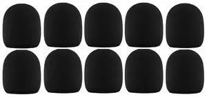10 Pack Thick Handheld Stage Microphone Windscreen Foam Case Cover Karaoke Black
