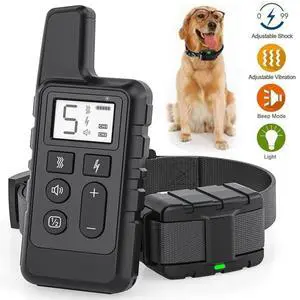 Dog Puppy Training Collar Shock Vibration Rechargeable Remote Control 875Yard US