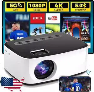 Mini Projector Portable LCD 1080P HD Home Cinema Phone Projection
