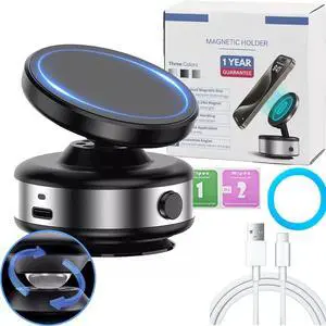 360° Rotate Car Phone Holder Magnetic Electric Vacuum MagSafe Phone Mount Stand