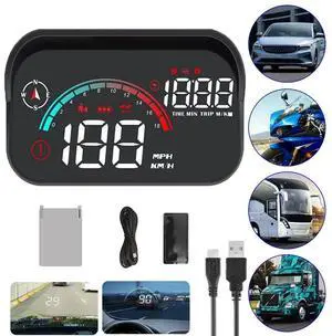 4" Screen Dash Cam 1080P Dual Lens Car DVR Recorder Front and Rear Camera