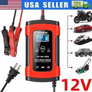 12V Smart Automatic Battery Charger Maintainer for Motorcycle Car Trickle Float