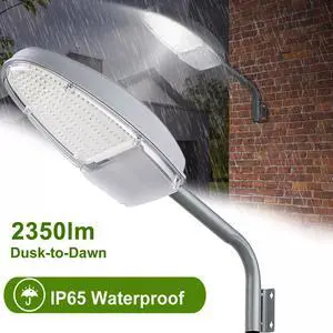 Outdoor LED Street Light Lamp Dusk to Dawn Sensor Waterproof Security Lighting