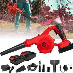 Cordless Leaf Blower Vacuum Handheld Electric Leaf Blower With 2 Battery US