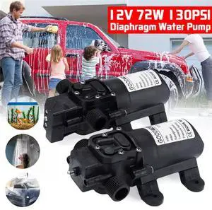 2x12V High Pressure Water Pump 130PSI Self Priming Sprayer Diaphragm Auto Switch