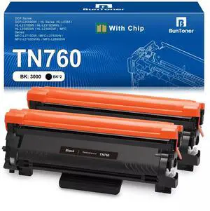 2x TN760 730 Toner Cartridge Replacement for Brother DCP-L2550DW MFC-L2710DW