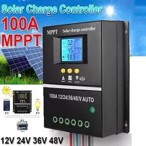 4000W 100A MPPT Solar PV Regulators 12V 24V 36V 48V Solar Charge Controller LCD