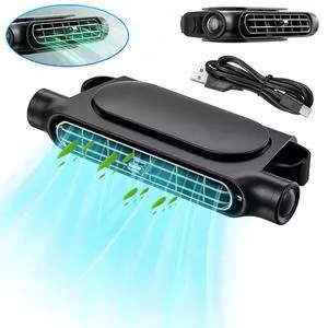 3PCS Car Mounted Seat Back Cooling Fan Portable 3 Speed Headrest Silent Cooler