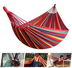 2 Person Double Camping Hammock Chair Bed Outdoor Hanging Swing Sleeping Garden