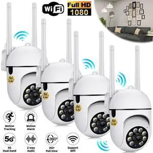 1080P 4x Wireless Security Camera System Smart Outdoor 5G Wifi Night Vision Cam