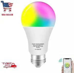 Smart Light Bulb, RGB Color Changing CCT LED Bulbs, Works with Alexa, Google