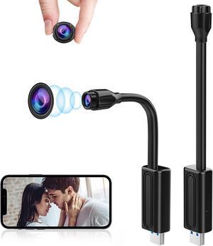 Mini Spy Camera WiFi Hidden Cameras Wireless Small Nanny Cam, USB Plug Hidden Spy Camera 1080P HD Security Camera with App Live Streaming, Motion/Sound Detection for Home/Office/Indoor