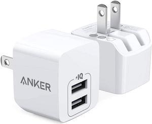 USB Charger 2-Pack Dual Port 12W Wall Charger Adapter USB Charger Block with Foldable Plug Charging Box Brick Cube for iPhone 15 14 13 12 11 Pro Max Galaxy S22 S21 Note 20 HTC Moto LG