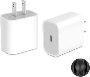 Swadaws Charger for iPhone 13, 2-Pack 20W USB-C Power Adapter PD Wall Plug Fast Charging Block Compatible with iPhone 13 12 Mini 12 Pro Max SE 11 Pro Max XR 8 Plus iPad Pro Pixel Galaxy S21 S9 (White)