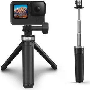TELESIN Mini Desktop Extendable Selfie Stick Tripod for GoPro Max Hero 10 9 8 7 6 5 DJI Osmo Action Pocket Insta 360 One R One X2 Go 2, Compact Size Portable Adjustable Camera Tripod Stand