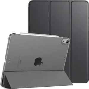 for iPad Air 11 Inch Case (M3/M2-2025/2024) iPad Air 5th Generation 2022/4th Gen 2020 10.9 Inch Slim Hard Translucent Back Cover Support Auto Wake/Sleep - Space Gray