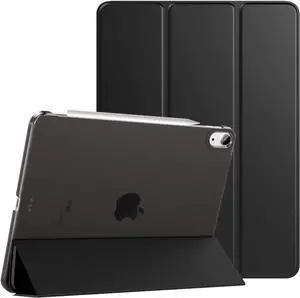 for iPad Air 11 Inch Case (M3/M2-2025/2024) iPad Air 5th Generation 2022/4th Gen 2020 10.9 Inch Slim Hard Translucent Back Cover Support Auto Wake/Sleep - Black