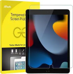 Screen Protector for iPad (10.2-Inch 2021/2020/2019 Model 9/8/7 Generation) Tempered Glass Film 1-Pack