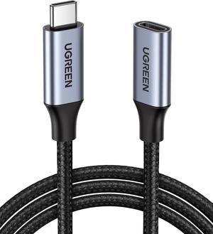 UGREEN USB C Extension Cable, (1.5Ft/0.5M/10Gbps/100W), USB C 3.2 Extender, Type C Male to Female Cord Charging & Transfer Compatible with PSVR2/Macbook/iPad Pro/USB C Hub/Dell XPS/Magsafe Charger
