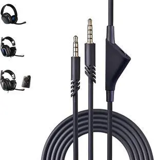 A10 A40 Replacement Cable, 2.0M Astro A40TR Cable Cord for Astro A10/A40 Gaming Headsets Xbox One Ps4 Controller Headphone Audio Extension Cable 6.5 Feet Black (Volume Control Function) A10 A40 Replacement Cable, 2.0M Astro A40TR Cable Cord for Astro A10/A40 Gaming Headsets Xbox One Ps4 Controller Headphone Audio Extension Cable 6.5 Feet Black (Volume Control Function)