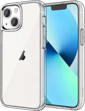 Case for iPhone 13 Mini 5.4-Inch Non-Yellowing Shockproof Phone Bumper Cover Anti-Scratch Clear Back (Clear)
