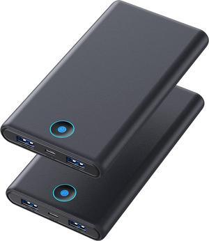 Portable Charger 2-Pack 20000mAh Power Bank Ultra Slim Fast Charging External Battery Pack with Dual USB Outputs Compatible with iPhone 16/16 Pro/15 /14/13/12/X  S24/S23 Android Phone etc
