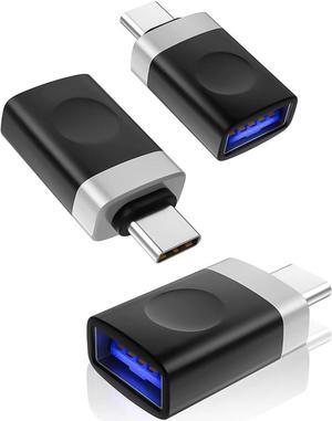 USB C Male to USB 3.0 Female Adapter 3Pack USBC to USB Adapter MacBook Pro Air Thunderbolt 4 to USB A OTG Converter for Flash Thumb Drive iPad Microsoft Surface Go Mouse Apple iPhone 16 15