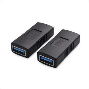 2-Pack USB 3.0 Coupler USB Female to Female Adapter Gender Changer
