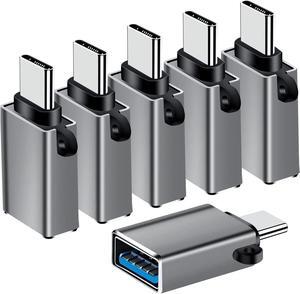 USB C to USB Adapter USB to USB C Adapter USB A to USB C Adapter USB Female to USB C Male USB C Adapter to USB for MacBook Pro/Air 2020 2019 2018 iPad Pro Galaxy S20+ and More(6 Pack Grey)