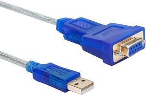 3 Feet USB to Serial Female Adapter Cable DB9 RS232 to USB 2.0 Cord with Prolific PL2303 Chip Windows 11 10 8 7 Mac Linux