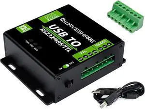 USB to RS232/485/TTL(UART) Industrial Isolated Converter with Original FT232RL Inside and Power Isolation ADI Magnetical Isolation TVS Diode Protection Circuit Aluminium Alloy Enclosure