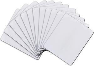 Sublimation Mouse Pad Blank Rectangular Blanks 12 pcs for Sublimation Transfer Heat Press Printing Crafts 24x20x0.2cm White
