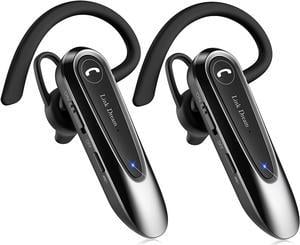 [2 Pack] Bluetooth Headset Link Dream Bluetooth Earpiece 20H Talk Time 180 Days Standby V5.0 Wireless Handsfree Earphone for iPhone Android Samsung Trucker Driver Business,Office and Driving, Black