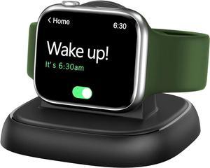 NEWDERY Charger Stand for Apple Watch, Portable Watch Charger for iWatch with USB C Cable,Fast Charging,Wireless Charging Station for iWatch Series 10/9/8/7/6/Ultra/5/3/2/SE, Black