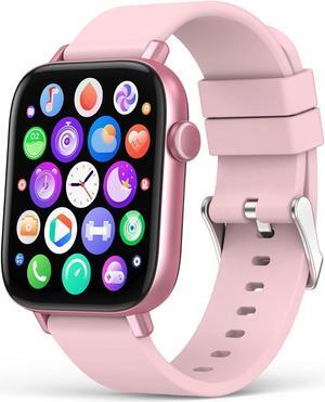 Smart Watch for Men Women, 1.9'' HD Touch Screen Fitness Tracker with Bluetooth Call Answer/Dail, IP67 Waterproof Smart Watch for Android iPhone with Heart Rate Blood Pressure Pink