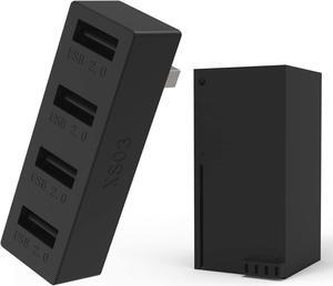 4 Ports USB Hub 2.0 for Xbox Series X/S, High Speed USB Hub Splitter Expansion Adapter Compatible with Xbox Series X/S Console