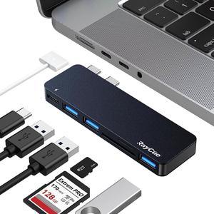 USB C Hub Adapters for MacBook Pro 14/16 inch 2022, MacBook Pro Adapter MultiportMac USB C Dongle with Thunderbolt 3, USB3.0*3, SD/TF Card Reader, MacBook Pro Accessories for MacBook Pro Air 2022-2018