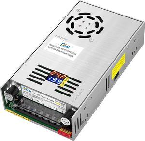 24V Power Supply, AC 110V/220V to DC 0-24V 0-20A 480W Buck Converter, Volt Amp Adjustable Adapter Regulated 5V 12V 24V Volt Switching Voltage LED Transformer Charger for Computer CCTV Lab