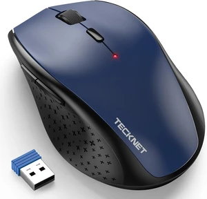 TECKNET 2.4G Wireless Mouse, 4800 DPI Ergonomic Computer Mouse, USB, Blue TECKNET 2.4G Wireless Mouse, 4800 DPI Ergonomic Computer Mouse, USB, Blue